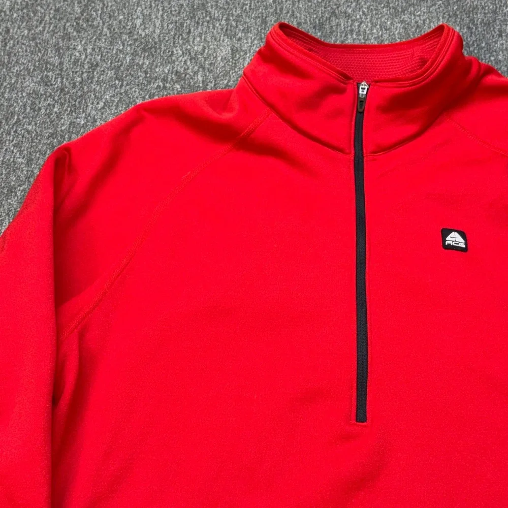 Vintage Nike ACG Therma-Fit Fleece Quarter Zip Pullover Men's Large Thumbholes